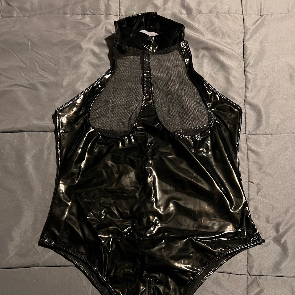 COPY - Faux leather bodysuit lingerie